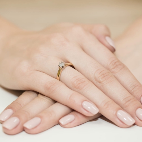 Przejdź do produktu Pierścionek zaręczynowy z żółtego złota z diamentem 0,30ct Fire Of Love