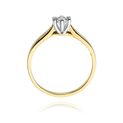 Pierścionek zaręczynowy z żółtego złota z diamentem 0,30ct Fire Of Love BW-222B-0,30ct