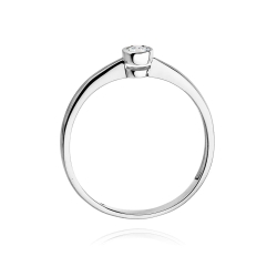 Pierścionek zaręczynowy z białego złota z diamentem 0,08ct Fire Of Love BW-224-0,08ct-b