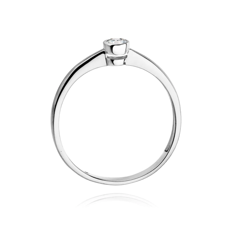 Pierścionek zaręczynowy z białego złota z diamentem 0,08ct Fire Of Love BW-224-0,08ct-b