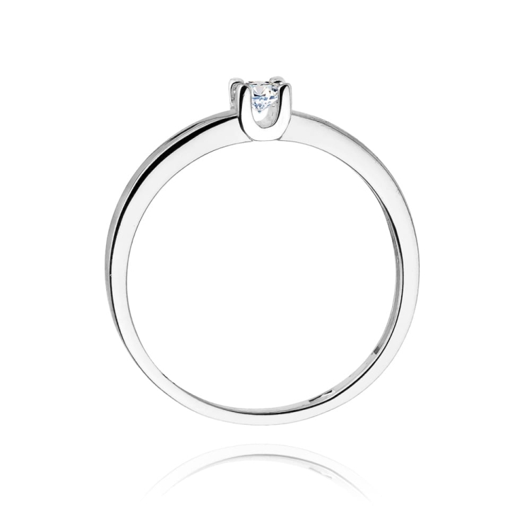 Pierścionek zaręczynowy z białego złota z diamentem 0,10ct Fire Of Love BW-225-0,10ct-b