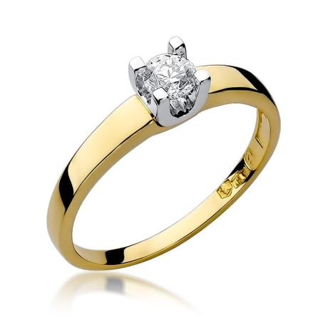 Przejdź do produktu Pierścionek zaręczynowy z żółtego złota z diamentem 0,25ct Fire Of Love
