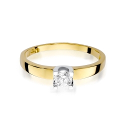 Pierścionek zaręczynowy z żółtego złota z diamentem 0,25ct Fire Of Love BW-225B-0,25ct