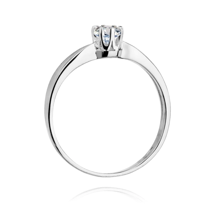 Pierścionek zaręczynowy z białego złota z diamentem 0,30ct Fire Of Love GW-228-0,30ct-b