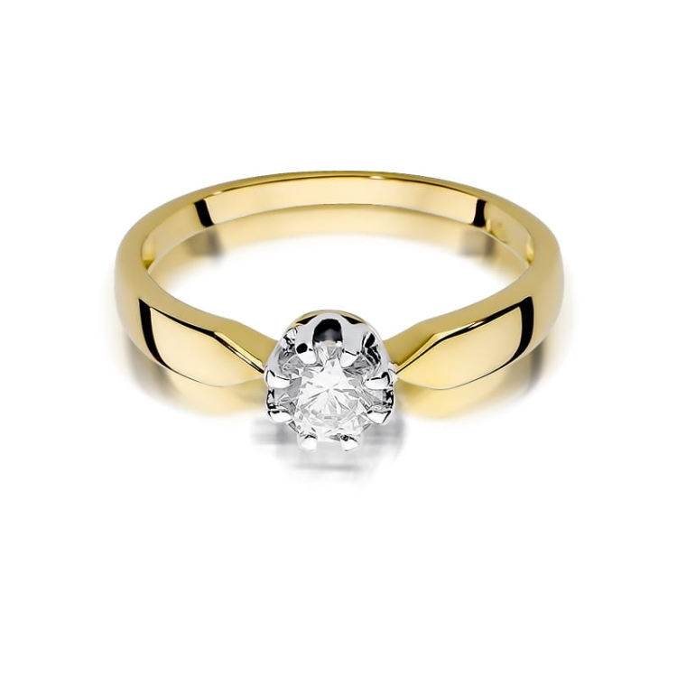Pierścionek zaręczynowy z białego złota z diamentem 0,50ct Fire Of Love BW-228-0,70ct