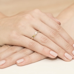Pierścionek zaręczynowy z żółtego złota z diamentem 0,25ct Fire Of Love BW-231B-0,25ct