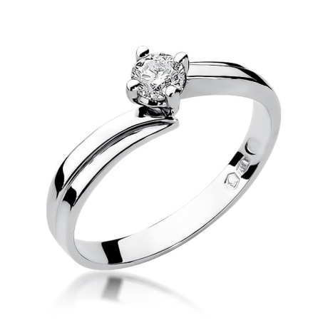 Przejdź do produktu Pierścionek zaręczynowy z białego złota z diamentem 0,30ct Fire Of Love