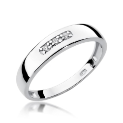 Pierścionek zaręczynowy z białego złota z diamentami 0,05ct Fire Of Love BW-235-b