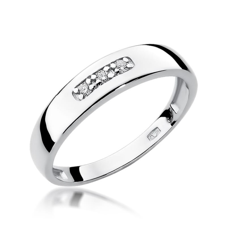 Pierścionek zaręczynowy z białego złota z diamentami 0,05ct Fire Of Love BW-235-b