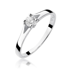 Pierścionek zaręczynowy z białego złota z diamentem 0,20ct Fire Of Love BW-240-b
