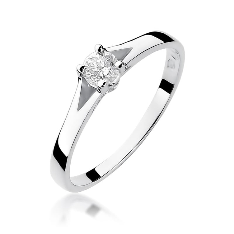 Pierścionek zaręczynowy z białego złota z diamentem 0,20ct Fire Of Love BW-240-b