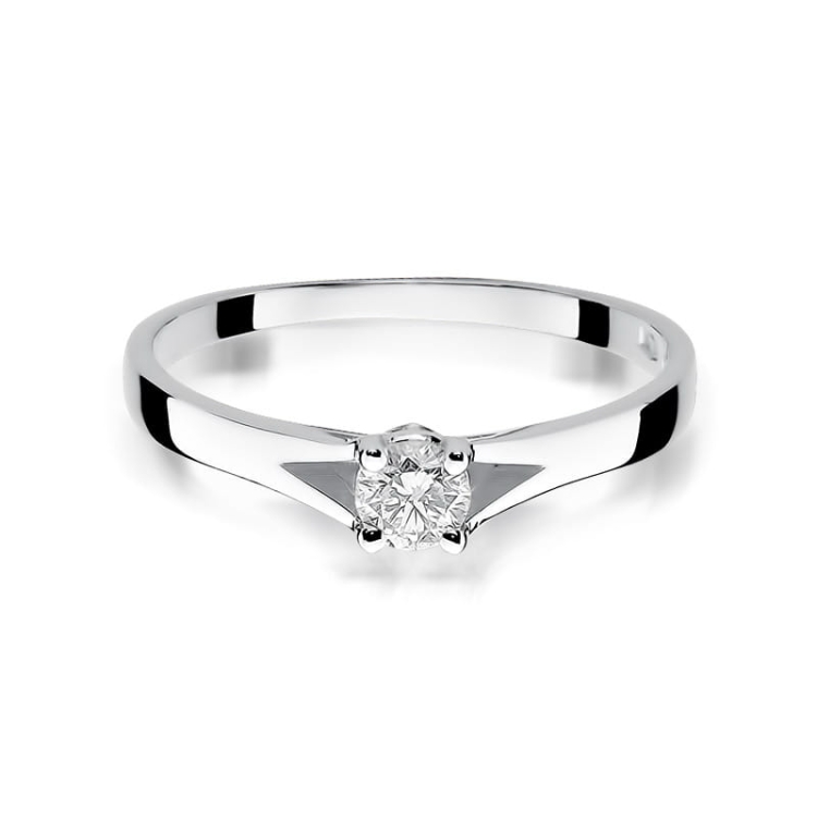 Pierścionek zaręczynowy z białego złota z diamentem 0,20ct Fire Of Love BW-240-b