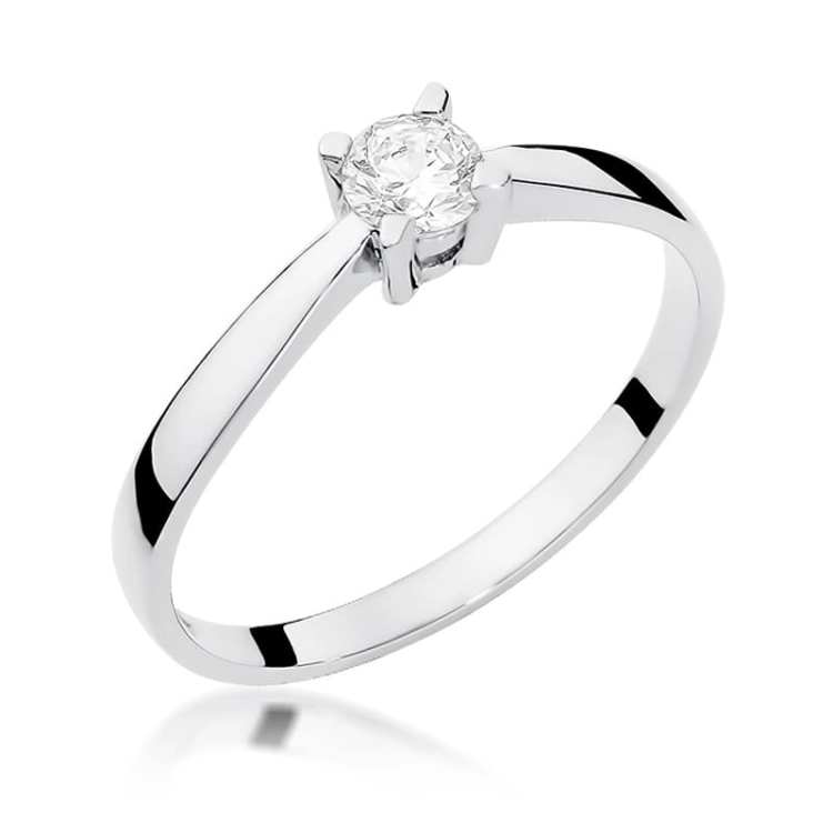 Pierścionek zaręczynowy z białego złota z diamentem 0,20ct Fire Of Love BW-242-b