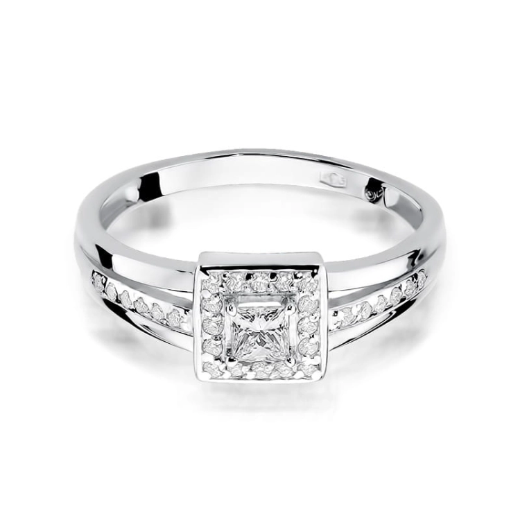 Pierścionek zaręczynowy z białego złota z diamentami 0,29ct Fire Of Love BW-271-diamenty-b