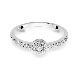 Pierścionek zaręczynowy z białego złota z diamentami 0,19ct Fire Of Love BW-273-b