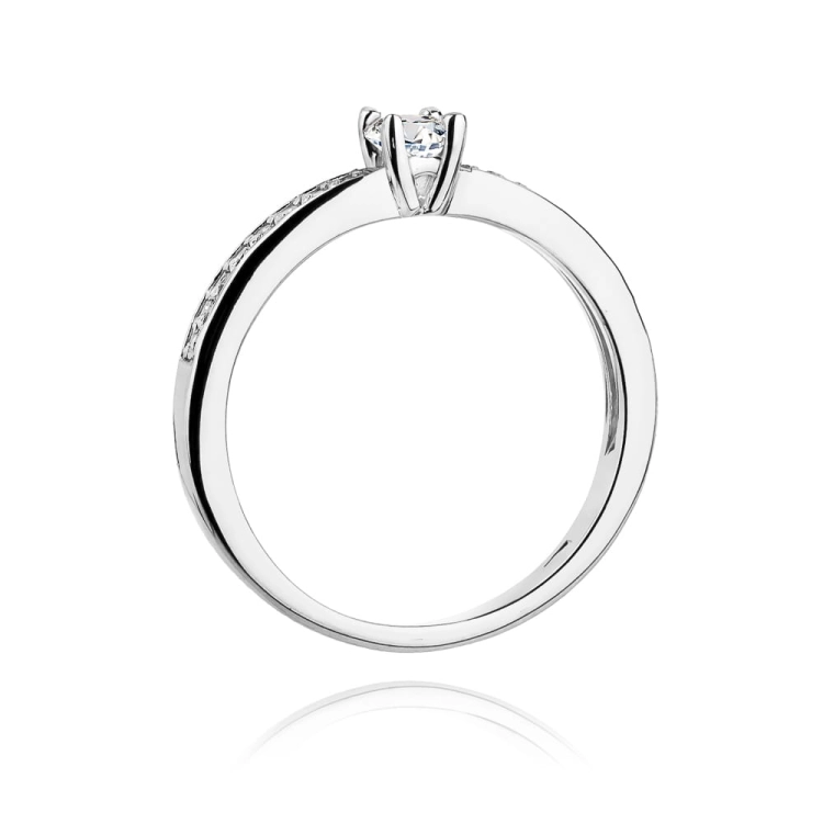 Pierścionek zaręczynowy z białego złota z diamentami 0,28ct Fire Of Love BW-288-0,28ct-b