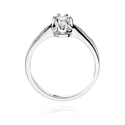 Pierścionek zaręczynowy z białego złota z diamentami 0,25ct Fire Of Love BW-291-b