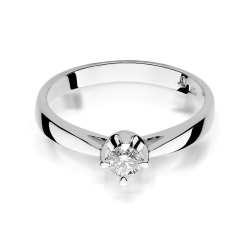 Pierścionek zaręczynowy z białego złota z diamentem 0,20ct Fire Of Love BW-293-b