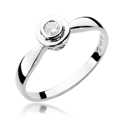 Pierścionek zaręczynowy z białego złota z diamentem 0,15ct Fire Of Love  BW-294-0,15ct-b