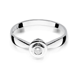 Pierścionek zaręczynowy z białego złota z diamentem 0,15ct Fire Of Love  BW-294-0,15ct-b