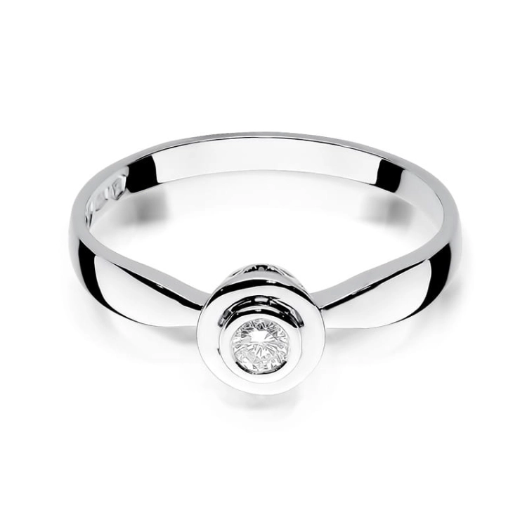Pierścionek zaręczynowy z białego złota z diamentem 0,15ct Fire Of Love  BW-294-0,15ct-b