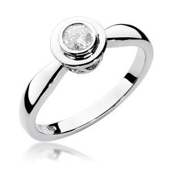 Pierścionek zaręczynowy z białego złota z diamentem 0,30ct Fire Of Love BW-294-0,30ct-b