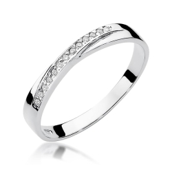 Pierścionek zaręczynowy z białego złota z diamentami 0,07ct Fire Of Love BW-305-b