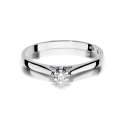 Pierścionek zaręczynowy z białego złota z diamentem 0,09ct Fire Of Love BW-311-b