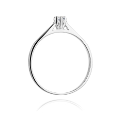 Pierścionek zaręczynowy z białego złota z diamentem 0,09ct Fire Of Love BW-311-b