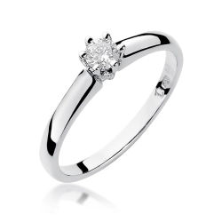 Pierścionek zaręczynowy z białego złota z diamentem 0,20ct Fire Of Love BW-317-b