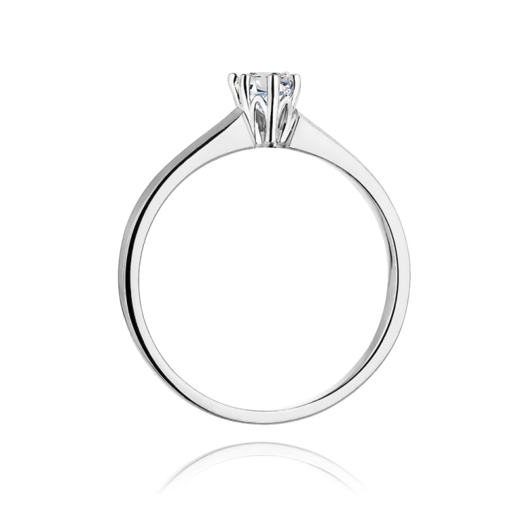 Pierścionek zaręczynowy z białego złota z diamentem 0,20ct Fire Of Love BW-317-b