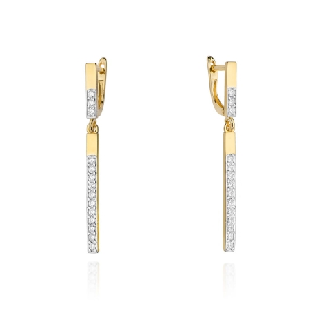 Przejdź do produktu Kolczyki z żółtego złota 585 z diamentami 0,56ct The Diamonds