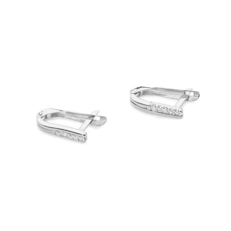 Przejdź do produktu Kolczyki z białego złota 585 z diamentami 0,15ct The Diamonds