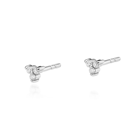 Przejdź do produktu Kolczyki z białego złota 585 z diamentami 0,09ct The Diamonds 