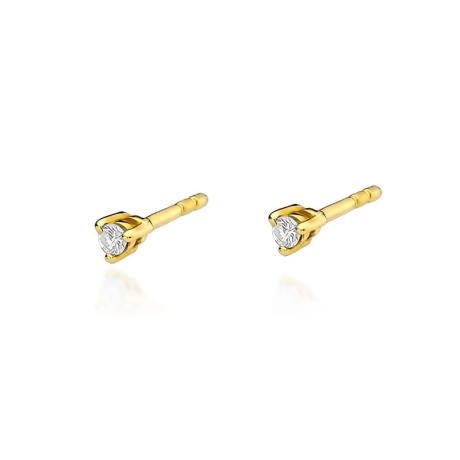 Przejdź do produktu Kolczyki z żółtego złota 585 z diamentami 0,08ct The Diamonds