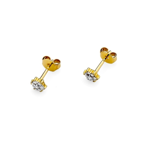 Przejdź do produktu Kolczyki z żółtego złota 585 z diamentami 0,12ct The Diamonds