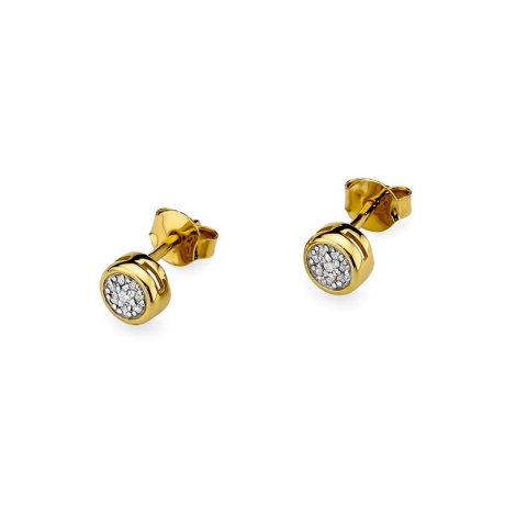 Przejdź do produktu Kolczyki z żółtego złota 585 z diamentami 0,09ct The Diamonds