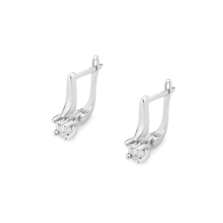 Przejdź do produktu Kolczyki z białego złota 585 z diamentami 0,06ct The Diamonds