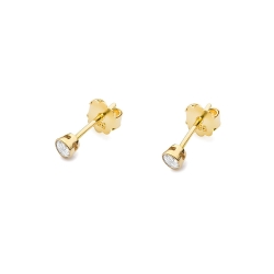 Kolczyki z żółtego złota 585 z diamentami 0,20ct The Diamonds BKO-67