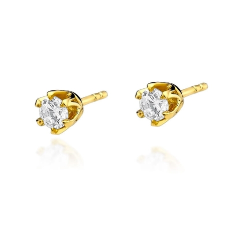 Przejdź do produktu Kolczyki z żółtego złota 585 z diamentami 0,60ct The Diamonds