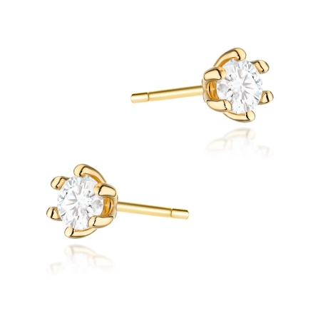 Przejdź do produktu Kolczyki z żółtego złota 585 z diamentami 0,20ct The Diamonds