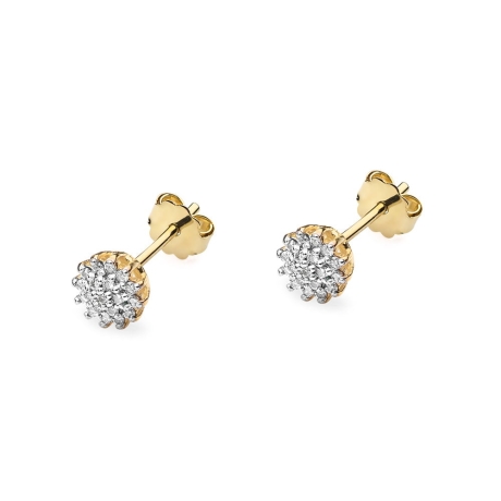Przejdź do produktu Kolczyki z żółtego złota 585 z diamentami 0,20ct The Diamonds