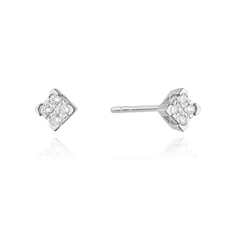 Przejdź do produktu Kolczyki z białego złota 585 z diamentami 0,16ct The Diamonds