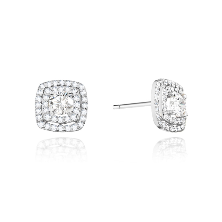 Kolczyki z białego złota 585 z diamentami 1,00ct diament The Diamonds BKO-506-b