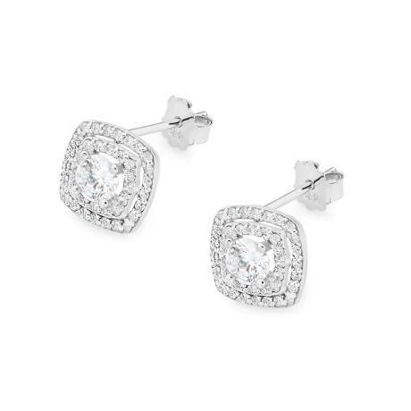 Przejdź do produktu Kolczyki z białego złota 585 z diamentami 1,00ct diament The Diamonds