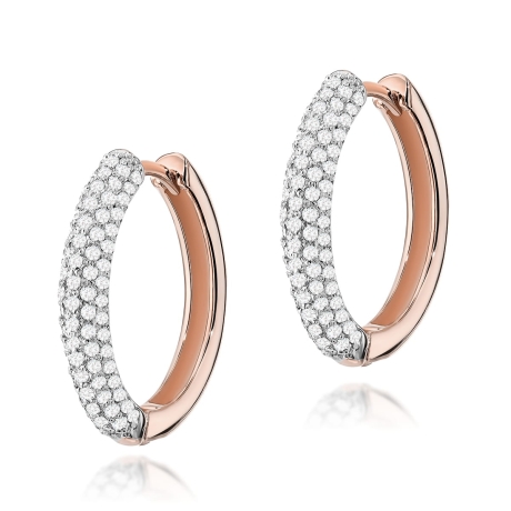 Przejdź do produktu Kolczyki z różowego złota 585 z diamentami 0,83ct The Diamonds 