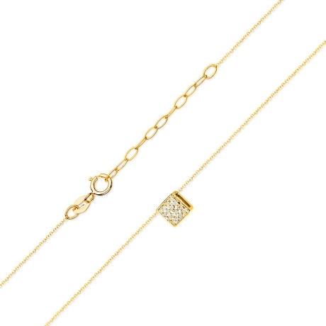 Przejdź do produktu Naszyjnik z żółtego złota z diamentami 0,08ct The Diamonds 