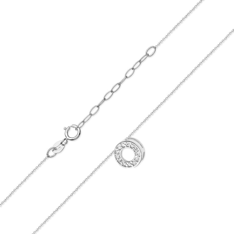 Przejdź do produktu Naszyjnik z białego złota z diamentami 0,06ct  The Diamonds
