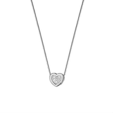 Przejdź do produktu Naszyjnik z białego złota z diamentami 0,07ct  The Diamonds