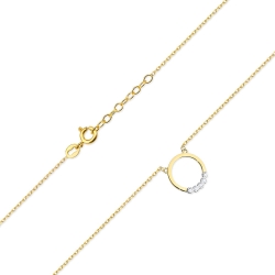 Naszyjnik z żółtego złota z diamentami 0,04ct The Diamonds BC-20